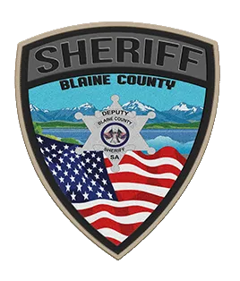 Blaine County Sheriff's Office shield patch.