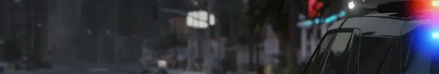 Emergency lights blurred by motion at close range