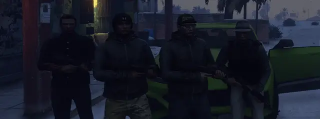 A line of officers in tactical and high-visibility gear at night